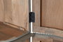 DKD Home Decor Vitrina Sixties Gris Negro 177 x 40 x 180 cm con 6 Puertas y 8 Estanterías