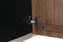 DKD Home Decor Vitrina Sixties Gris Negro 177 x 40 x 180 cm con 6 Puertas y 8 Estanterías