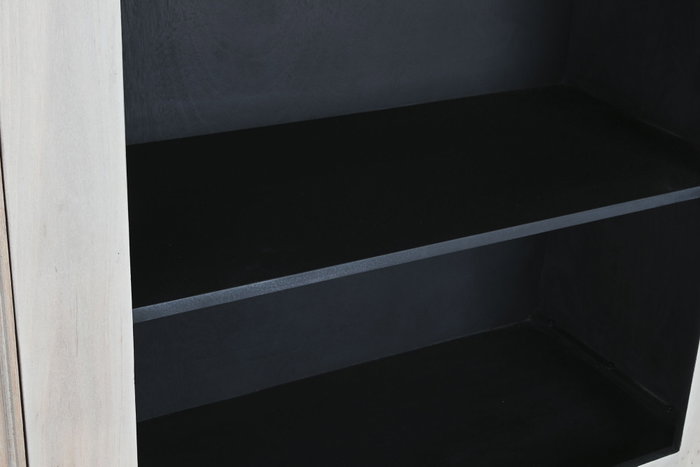 DKD Home Decor Vitrina Sixties Gris Negro 177 x 40 x 180 cm con 6 Puertas y 8 Estanterías DKD Home Decor Vitrina Sixties Gris Negro 177 x 40 x 180 cm con 6 Puertas y 8 Estanterías