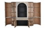 DKD Home Decor Vitrina Sixties Gris Negro 177 x 40 x 180 cm con 6 Puertas y 8 Estanterías