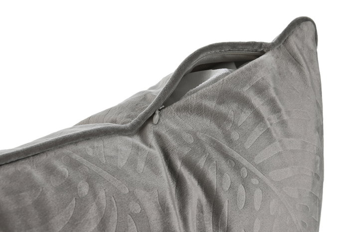 DKD Home Decor Cojín de Poliester Gris Claro 45x45 cm