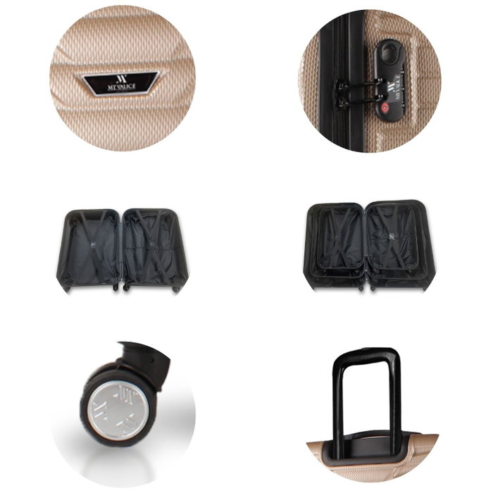Zoozie Bags 5578 Juego de Maletas de 3 Piezas, Material 100% ABS, Incluye Tamaño Grande, Mediano y Cabina