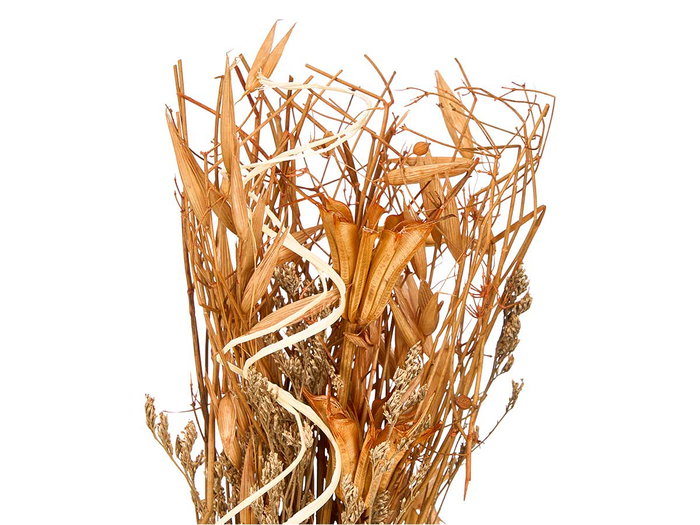 Giftdecor Florero Bola Pequeño Cerámica Vegetal Natural Ocre 10x26x10cm (Set de 18)