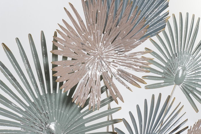 DKD Home Decor Decoración de Pared Metal Hojas Multicolor 90x90x7 cm DKD Home Decor Decoración de Pared Metal Hojas Multicolor 90x90x7 cm