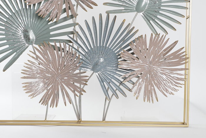 DKD Home Decor Decoración de Pared Metal Hojas Multicolor 90x90x7 cm DKD Home Decor Decoración de Pared Metal Hojas Multicolor 90x90x7 cm