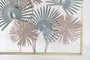 DKD Home Decor Decoración de Pared Metal Hojas Multicolor 90x90x7 cm
