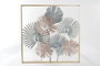 DKD Home Decor Decoración de Pared Metal Hojas Multicolor 90x90x7 cm