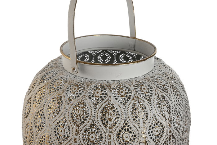 DKD Home Decor Portavelas Metal Blanco DKD Home Decor Portavelas Metal Blanco