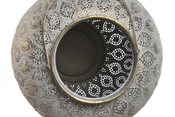 DKD Home Decor Portavelas Metal Blanco DKD Home Decor Portavelas Metal Blanco