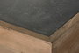 DKD Home Decor Isla Cocina Cottage Natural Negro Abeto Piedra sinterizada 75 x 96 x 142 cm