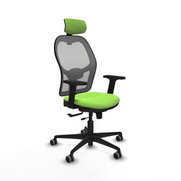 PIQUERAS Y CRESPO Silla de oficina Jorquera Mecanismo Sincro/Traslack Pistacho y Gris