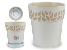 Stefanplast Maceta Plástico 30 cm Cloe Blanca (Set de 6)