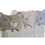 DKD Home Decor Surtido de 3 Mantas con Capucha en Rosa, Azul y Beige