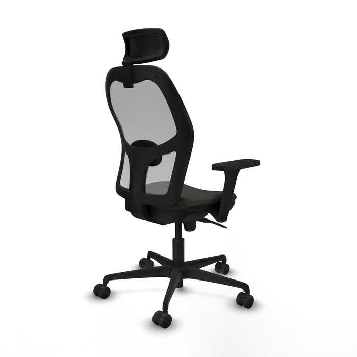 PIQUERAS Y CRESPO Silla de oficina Jorquera con mecanismo Sincro, tela negra y malla gris PIQUERAS Y CRESPO Silla de oficina Jorquera con mecanismo Sincro, tela negra y malla gris