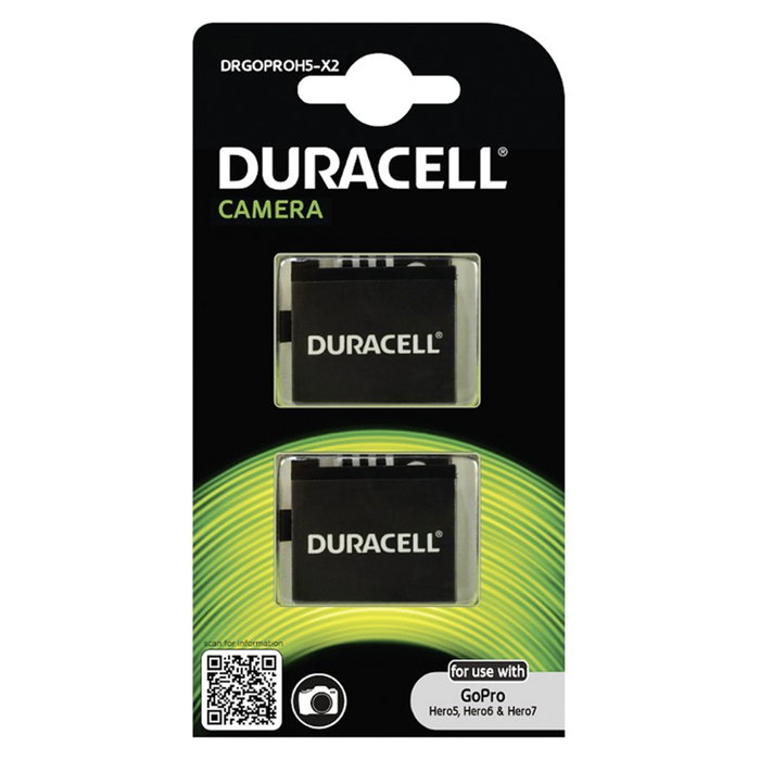 Duracell Batería de iones de litio 1250mAh para GoPro Hero 5/6/7 Duracell Batería de iones de litio 1250mAh para GoPro Hero 5/6/7