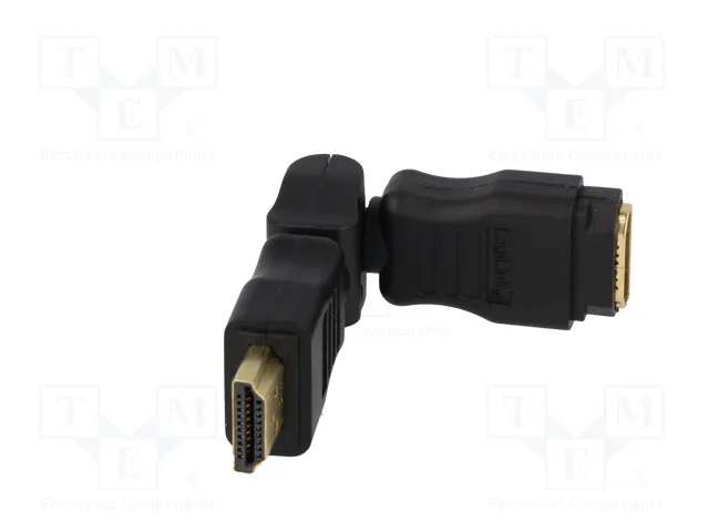 LogiLink Adaptador HDMI de ángulo 270° con Ethernet, negro LogiLink Adaptador HDMI de ángulo 270° con Ethernet, negro
