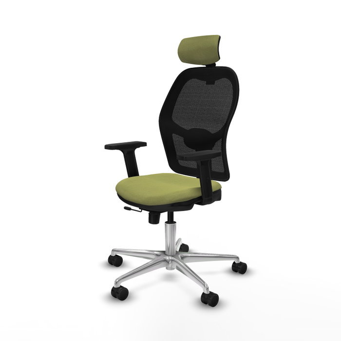 PIQUERAS Y CRESPO Silla de oficina Jorquera Sincro/Traslack Verde oliva y Negro