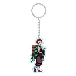 Sakami Merchandise Llavero Tanjiro Holographic Demon Slayer: Kimetsu no Yaiba 8 cm