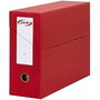 Pardo Caja de Transferencia Folio Forrada con Doble Estuche Interior Roja