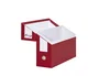 Pardo Caja de Transferencia Folio Forrada con Doble Estuche Interior Roja