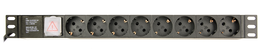 GEMBIRD EG-PDU-014-C14 Unidad de Distribución de Energía (PDU) 1U con 8 Salidas AC, Color Negro, Cable 3m