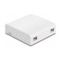 DeLOCK 87897 Caja de conexión de fibra óptica para montaje en pared blanco