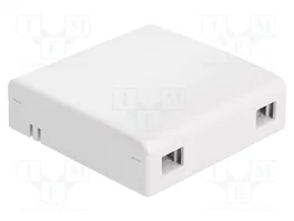 DeLOCK Caja de conexión de fibra óptica para montaje en pared, 2 x SC Simplex o LC Duplex, Blanco