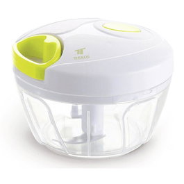 Thulos Picador Manual Mini TH-KA001 para Alimentos con 2 Cuchillas, Recipiente Transparente y Diseño Compacto - 190 g