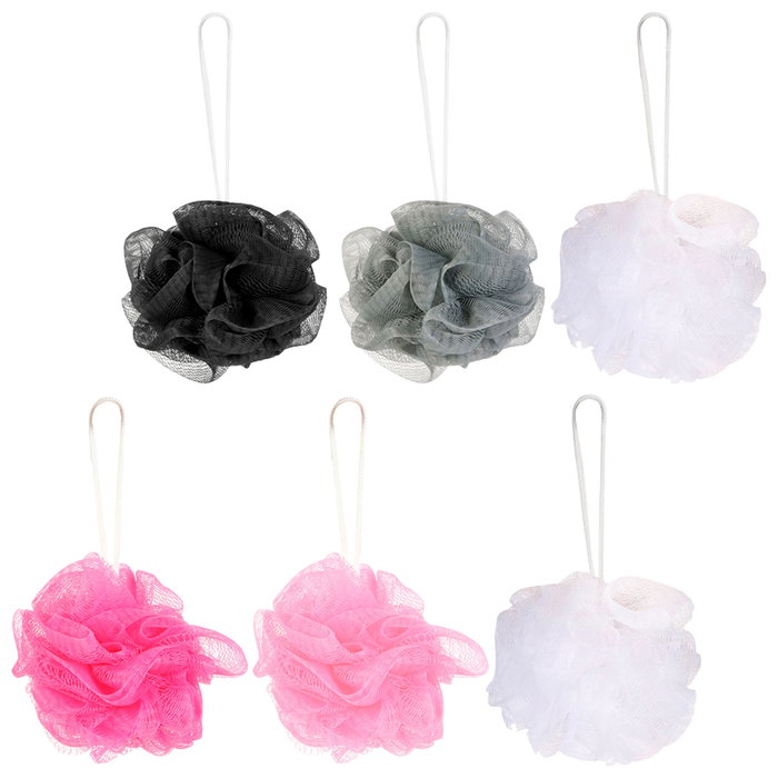 Cosmetic Club Juego 3 Esponjas Flor Ducha Cosmetic Club Gris Rosa Blanco Negro Fucsia