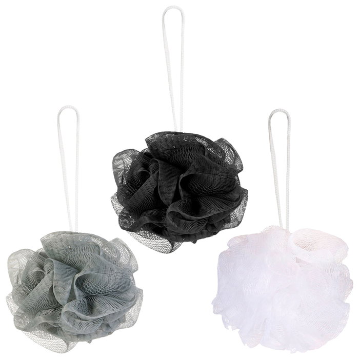 Cosmetic Club Juego 3 Esponjas Flor Ducha Cosmetic Club Gris Rosa Blanco Negro Fucsia