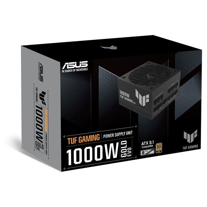 Asus TUF Gaming 1000W Gold EVO Fuente de alimentación totalmente modular Negro
