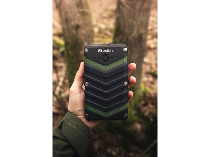 Sandberg Survivor Powerbank 20000 mAh Batería Externa IP67 Resistente al Agua y Linterna LED Carga 2 Dispositivos