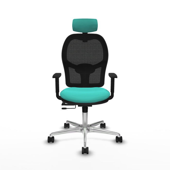 PIQUERAS Y CRESPO Silla de oficina Jorquera con mecanismo Sincro/Traslack, Turquesa y Negro PIQUERAS Y CRESPO Silla de oficina Jorquera con mecanismo Sincro/Traslack, Turquesa y Negro