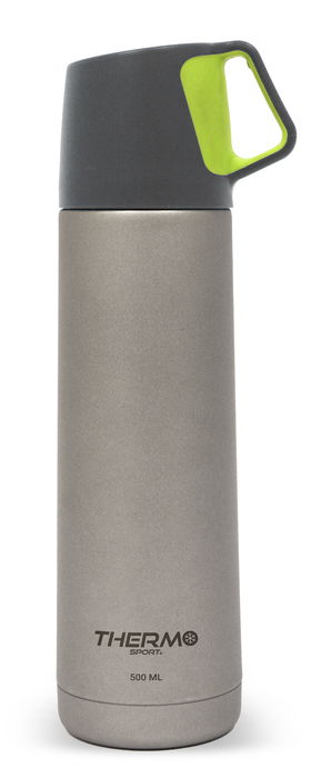 Thermosport - Termo de Acero Inoxidable para Mate, 500 ml, Color Mate, Incluye Taza (8 Unidades)
