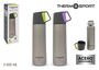 Thermosport - Termo de Acero Inoxidable para Mate, 500 ml, Color Mate, Incluye Taza (8 Unidades)