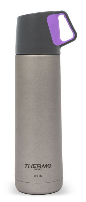 Thermosport - Termo de Acero Inoxidable para Mate, 500 ml, Color Mate, Incluye Taza (8 Unidades)