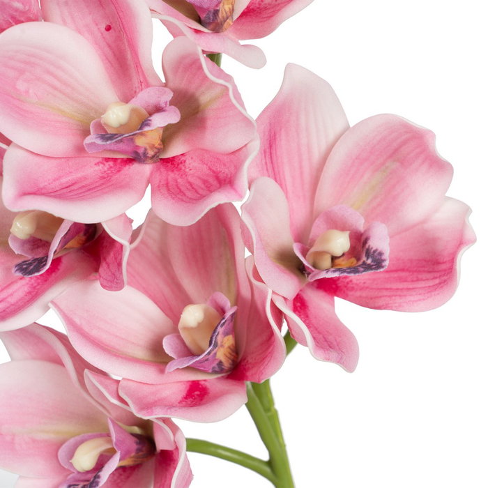 Flor Orquídea Rosa Goma Decoración 71 cm (Set de 4)