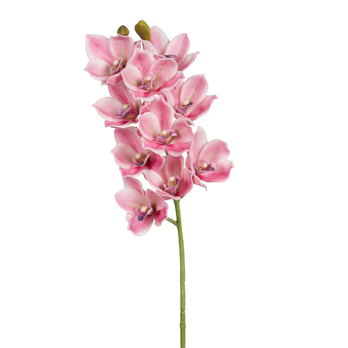 Flor Orquídea Rosa Goma Decoración 71 cm (Set de 4)