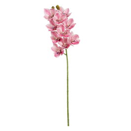 Flor Orquídea Rosa Goma Decoración 71 cm (Set de 4)