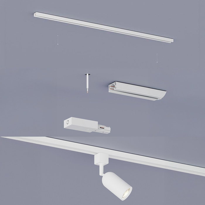 Philips Sistema de Riel Easylink con 3 Focos Shea, GU10, Blanco, 5W por Foco, Incluye Riel de 1m, Fuente de Alimentación y Cabezal Ajustable, Compatible con Bombillas LED