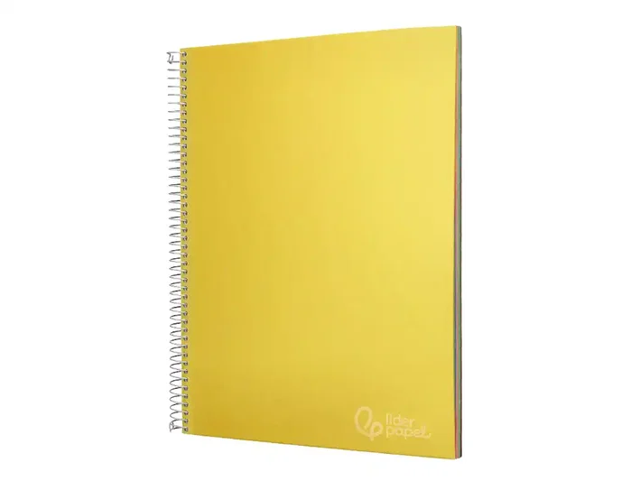 Liderpapel Cuaderno Espiral A4 Micro Jolly Tapa Forrada Amarillo 140 Hojas 75g Cuadro 5mm Liderpapel Cuaderno Espiral A4 Micro Jolly Tapa Forrada Amarillo 140 Hojas 75g Cuadro 5mm