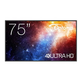 Optoma N3751K 75" UHD 450 cd/m2 Pantalla Profesional Señalización Digital LED Wifi 24/7