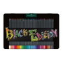 FABER-CASTELL Black Edition Lápices de Colores con Estuche Metálico, 36 unidades