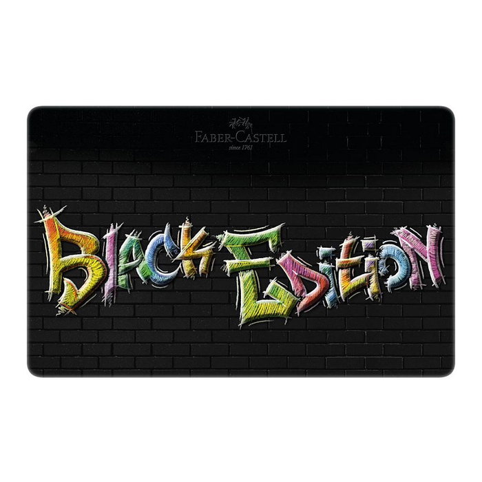 FABER-CASTELL Black Edition Lápices de Colores con Estuche Metálico, 36 unidades