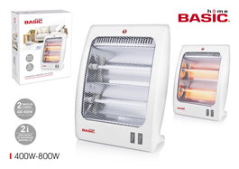 Basic Home Calefactor Eléctrico 400-800W 8 cm x 36 cm x 25 cm (4 Unidades)