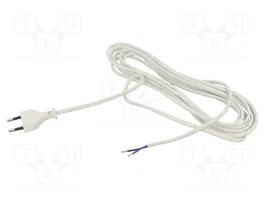JONEX Cable de alimentación H03VVH2-F 2x0,75mm2 5m