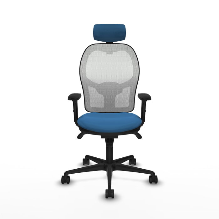 PIQUERAS Y CRESPO Silla de oficina Jorquera con mecanismo Sincro, Azul claro y Blanco PIQUERAS Y CRESPO Silla de oficina Jorquera con mecanismo Sincro, Azul claro y Blanco