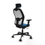PIQUERAS Y CRESPO Silla de oficina Jorquera con mecanismo Sincro, Azul claro y Blanco