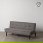 Sofá-Cama Gris Metal-Madera Salón 181 X 102 X 85 cm