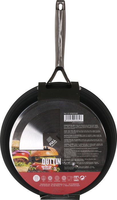 Quttin Sarten 28 cm Aluminio Forjado Induccion Full Spiral (4 Unidades)
